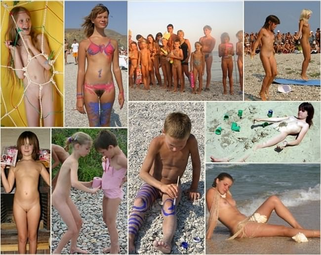 Young child gets painted - new beauty pure nudism gallery